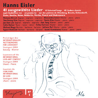 Hanns Eisler | quarante-et-un Lieder choisis 