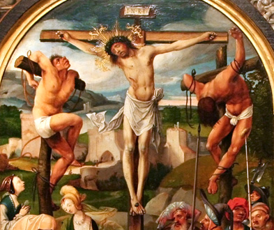 Crucifixion de Cornelis Engebrechtsz, au Palais Sternberg de Prague