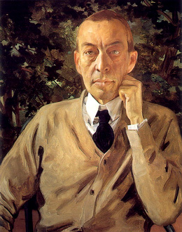 le compositeur russe Rachmaninov peint par Konstantin Somov en 1925
