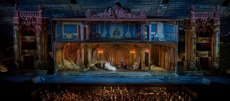 énième reprise de "La traviata" surchargée de Franco Zeffirelli à Vérone...