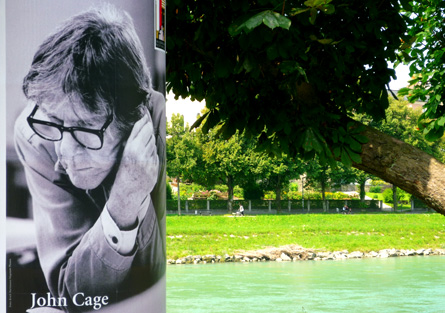 affiche salzbourgeoise John Cage, photo de Bertrand Bolognesi, 2011
