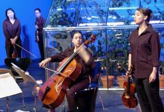 Ritournelles, spectacle de Dietrich Sagert, avec le Quatuor Psophos