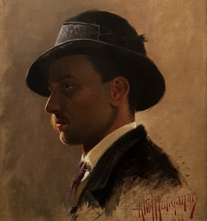 L'écrivain fasciste Gabriele D'Annunzio, peint par Attilio Manganaro en 1887