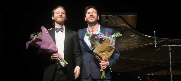 Damien Pass et Alphonse Cemin à l'issue de leur récital à Paris