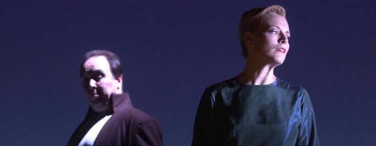 Mireille Delunsch et Keith Lewis dans Lohengrin (Wagner), par Giuseppe Frigeni