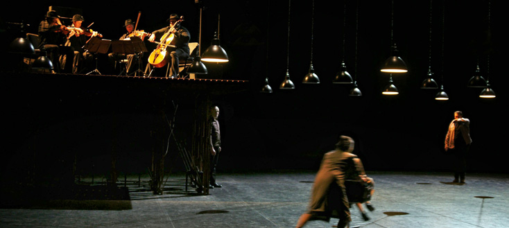 spectacle de Philippe Delaigue et du Quatuor Debussy