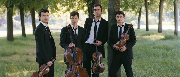 Carole Bellaiche photographie le Quatuor Modigliani